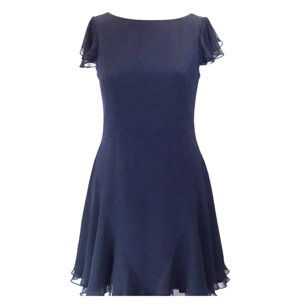 Silk cocktail dress 4 ply crepe/ silk chiffon